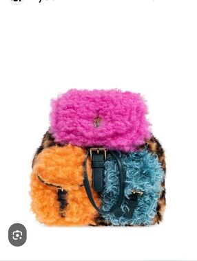 Kurt Geiger Hoxton Shearling Mini Backpack Nwt Rare